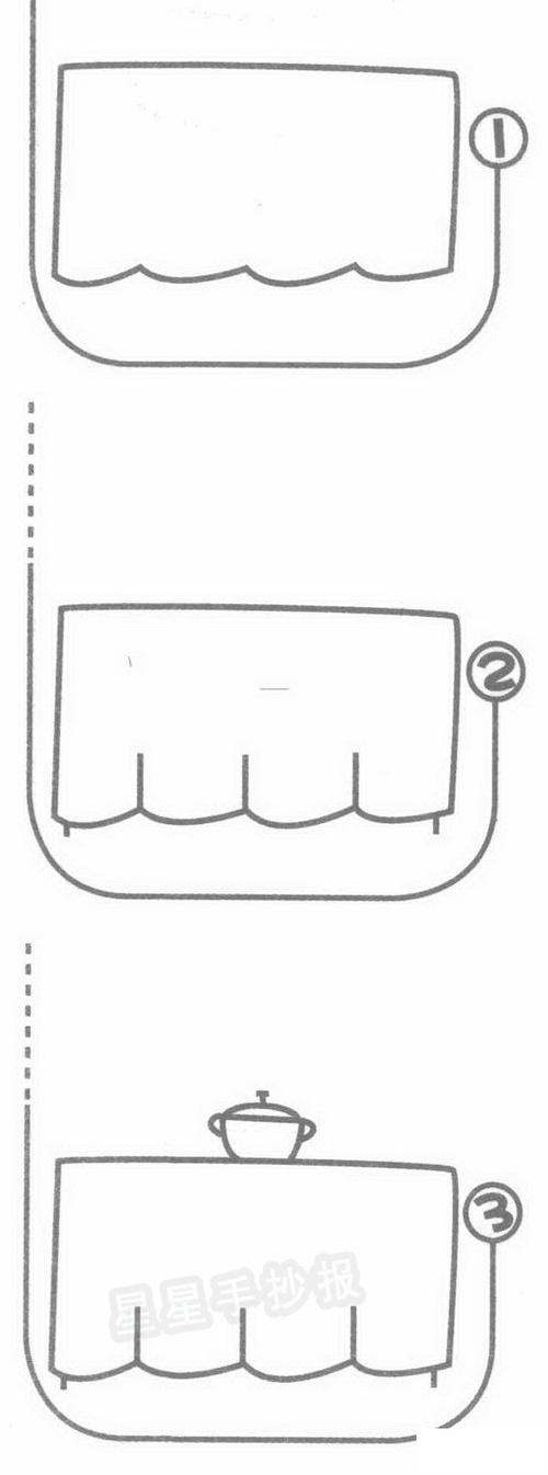 饭桌简笔画