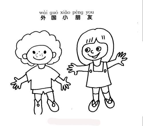 冬天运动简笔画儿童儿童人物简笔画图片大全 小学生简单易画人物绘画