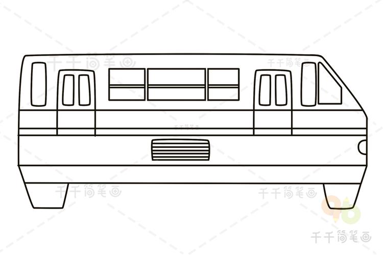 轻轨简笔画图片