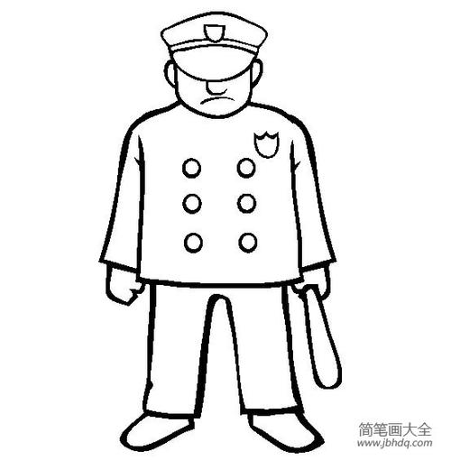 人物简笔画警察简笔画图片大全人物简笔画警察简笔画图片