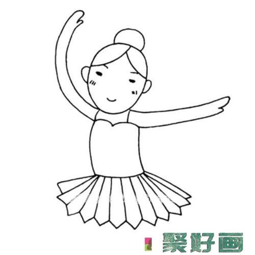 芭蕾舞女孩简笔画简单步骤图怎么画简笔画教程