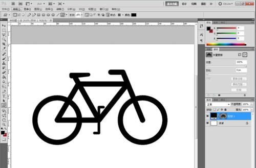 ps怎么设计简笔画效果的自行车图标 ps自行车的画法