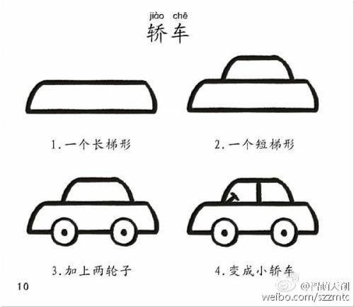 简笔画轿车