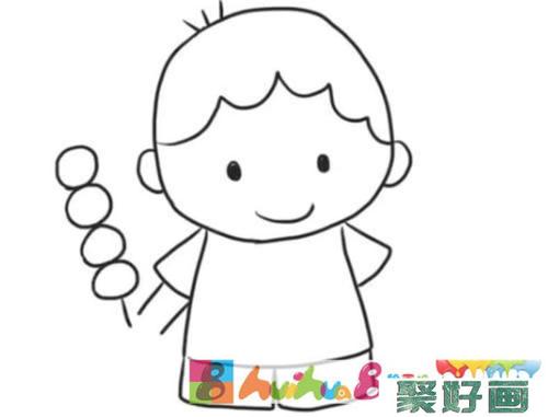 拿糖葫芦的小孩简笔画步骤教程怎么画简笔画教程