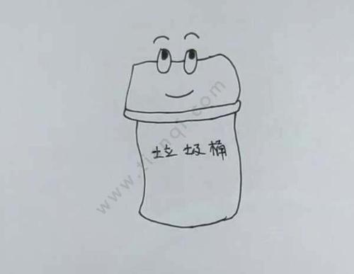 简单的垃圾桶怎么画 垃圾桶简笔画儿童画