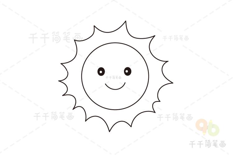 太阳简笔画简单画法步骤图片大全