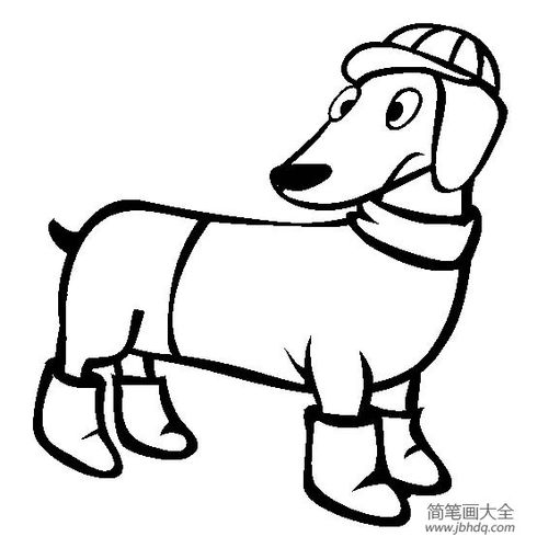 小狗图片大全德国猎犬简笔画