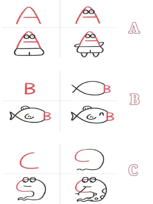 36岁的26个英文字母简笔画简笔画呆萌乌龟舞蹈儿童简笔画文化