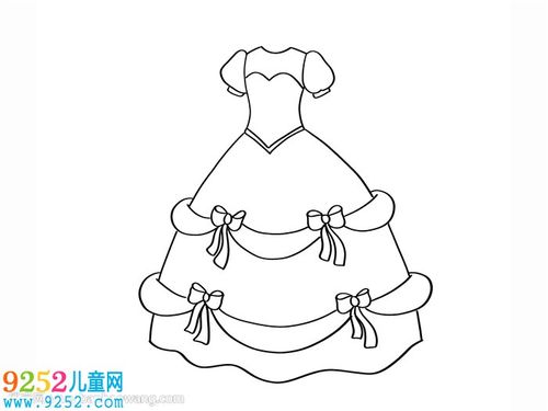 婚纱裙怎么画裙子简笔画婚纱裙简笔画教程