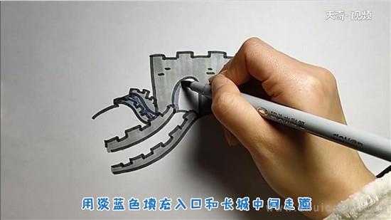 长城简笔画怎么画长城简笔画步骤