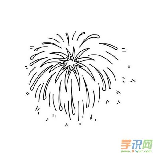 简笔画大全烟花简笔画