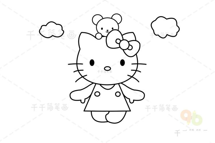 hello kitty简笔画 简单又漂亮