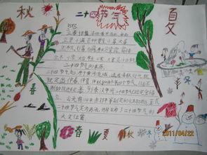 春夏秋冬四季简笔画手抄报 简笔画手抄报