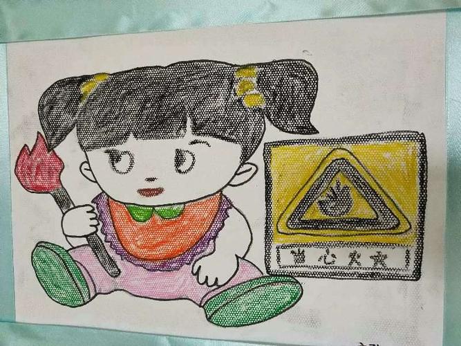 孩子的安全大于一切最有价值的财富滦县红黄蓝幼儿园安全简笔画