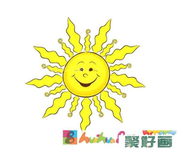 8款可爱的卡通太阳简笔画彩色图片怎么画简笔画教程