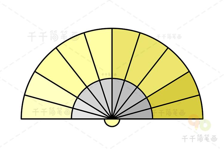 简单的扇子简笔画