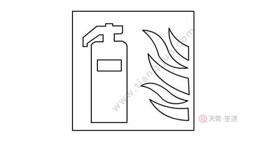 天奇生活 简笔画大全  正文2在框内画上一个灭火器