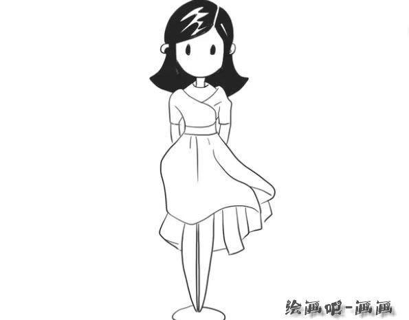 我想看漂亮的女生简笔画