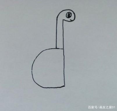 创意简笔画学习用拼音字母d画恐龙