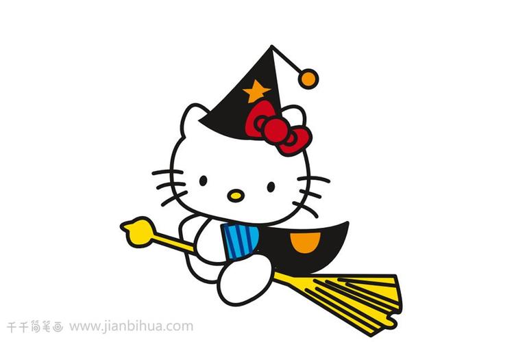 hellokitty的魔法梦 kitty猫简笔画