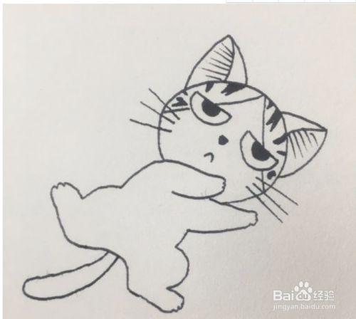 简笔画一只懒洋洋的小猫咪怎么画