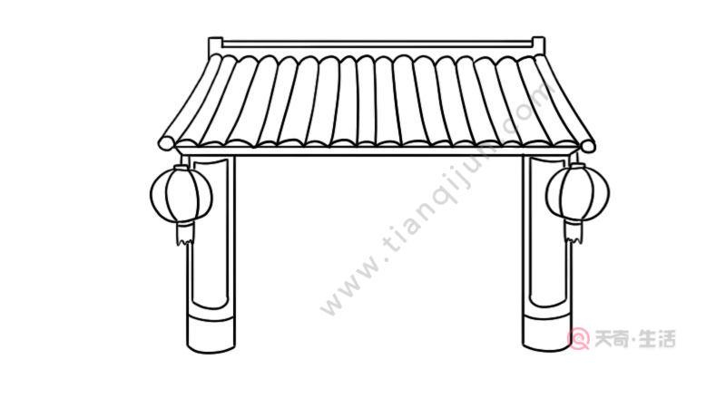 新年房子简笔画