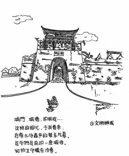 城门简笔画南京城门简笔画