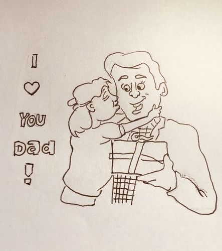 i love you dad 我爱爸爸简笔画