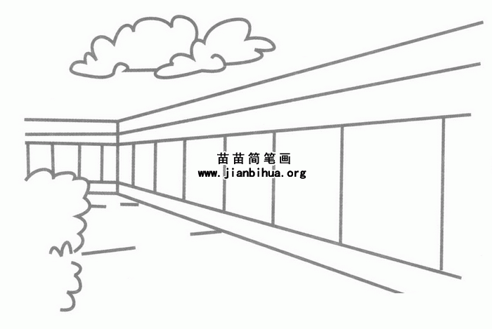 长廊简笔画图片教程