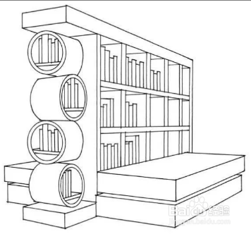图书馆的内部平面设计图简笔画