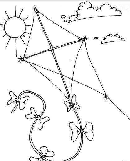 风筝的线轴简笔画