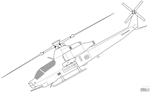 眼镜蛇直升机简笔画