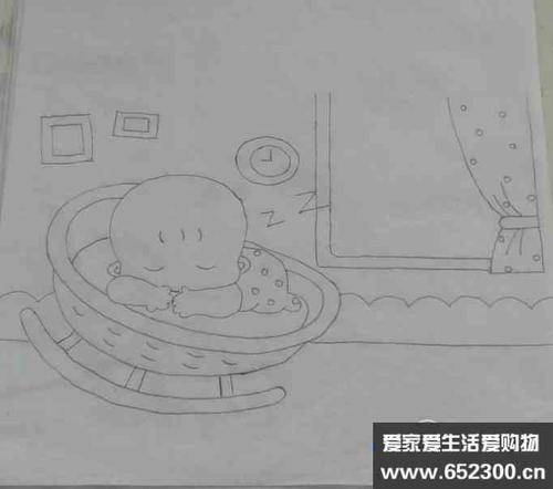 如何画小宝宝睡着了的简笔画