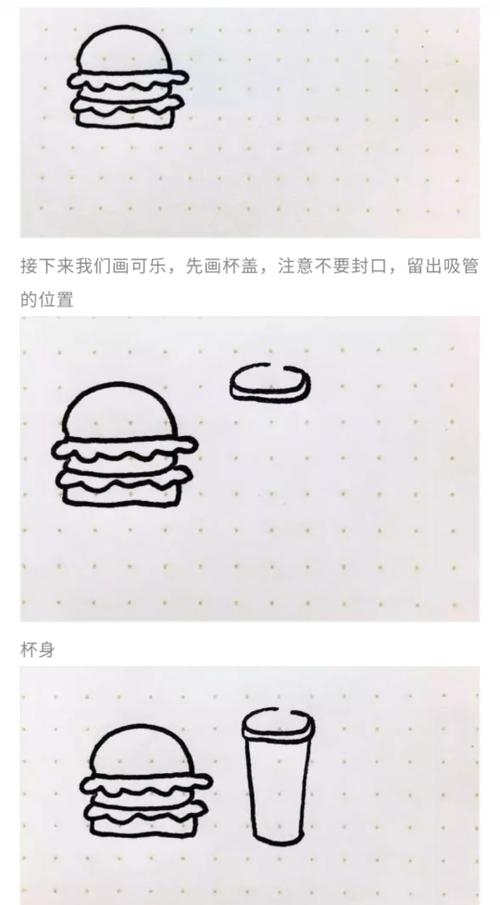 肯德基简笔画特辑这么可爱的零食你舍得吃吗