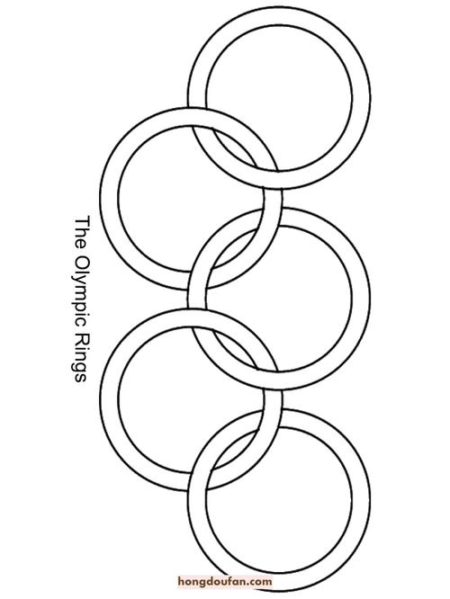 7张奥运五环卡通儿童简笔画