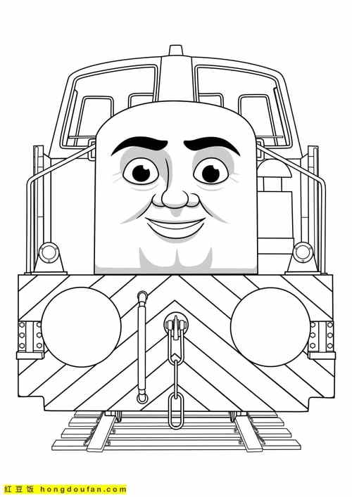 9张最新托马斯小火车动画片涂色图片免费下载-红豆饭小学生简笔画大全