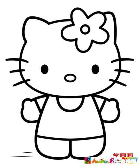 hellokitty简笔画的画法步骤教程