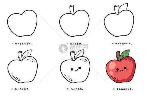 苹果简笔画教程