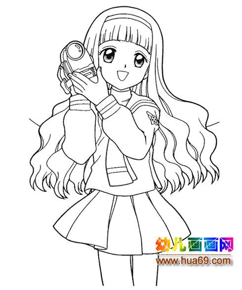 可爱小女孩简笔画1