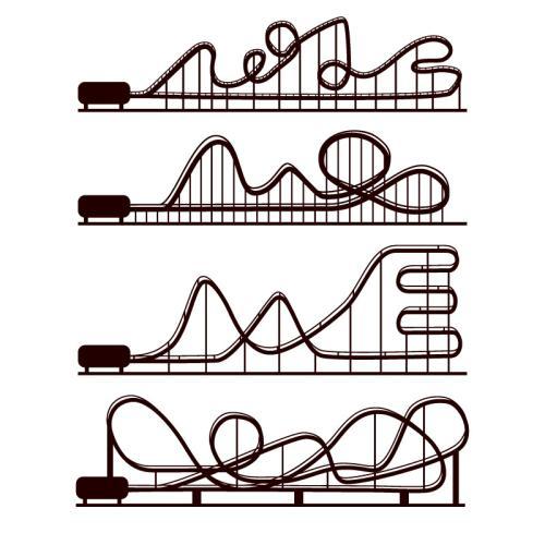 关于过山车的简笔画