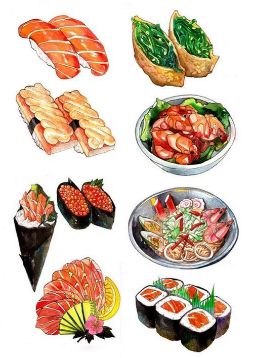 插图插画 涂鸦绘图 吃货福利com 简笔画-从厨具到美食吃货必备手帐