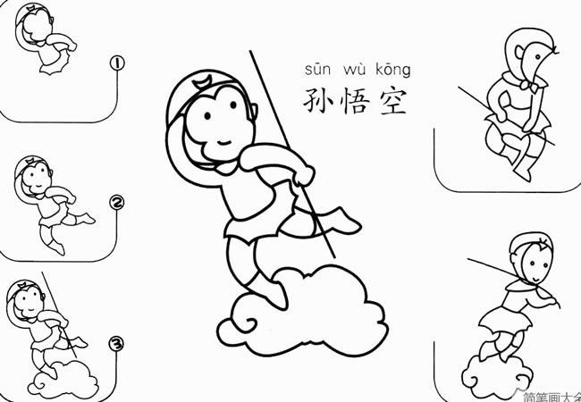 怎么画孙悟空孙悟空简笔画画法