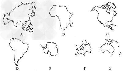 七大洲的轮廓简笔画