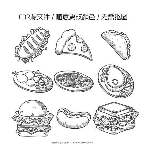 食物广告设计图简笔画