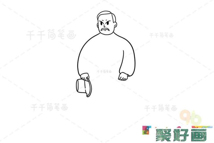 中国铁路工程专家詹天佑简笔画怎么画简笔画教程