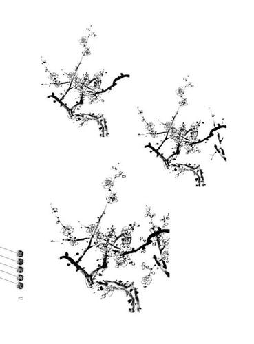 梅花傲雪唯美简笔画