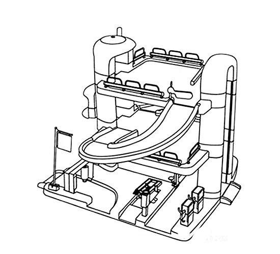 停车场简笔画的画法图片