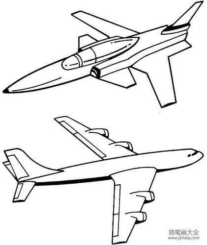 民航飞机简笔画图片