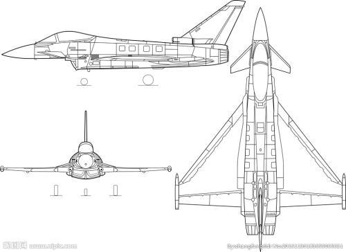 bf109战机简笔画三视图