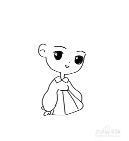 怎么画小女孩简笔画